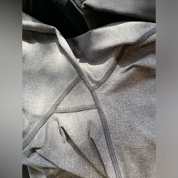Lululemon Squad Goals Crop (17") ~Heathered Gray & Black, Size 6 - Picture 9 of 9